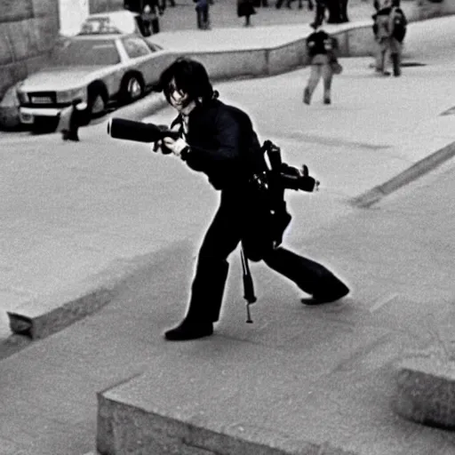 Image similar to Harry Potter being shot by an American police officer, found footage