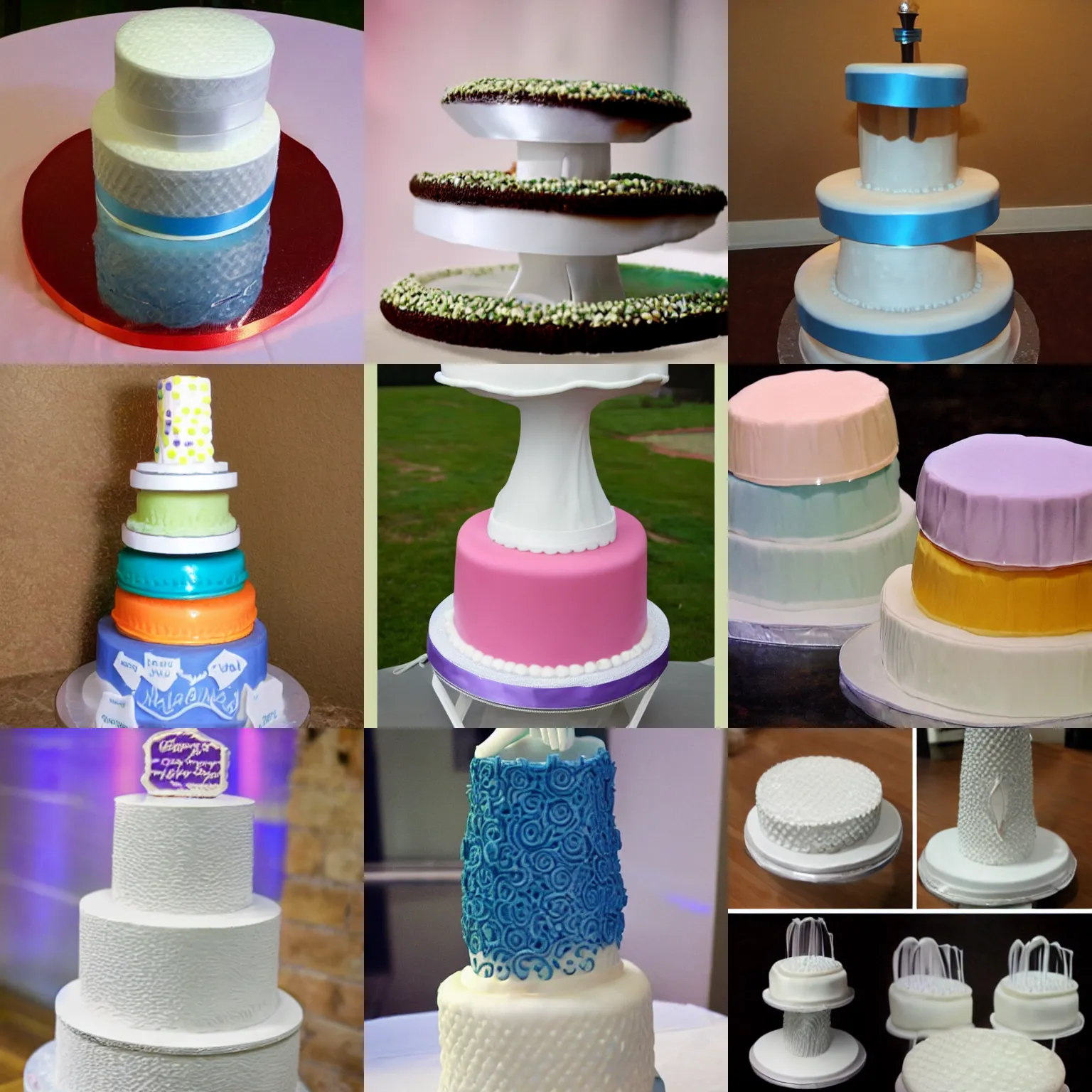 Prompt: urinal cake that is also a wedding cake