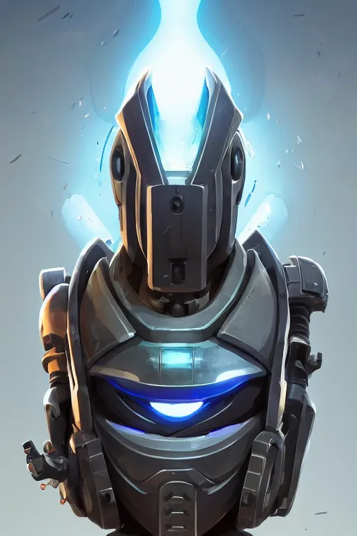 Image similar to epic mask helmet robot ninja portrait stylized as fornite style game design fanart by concept artist gervasio canda, behance hd by jesper ejsing, by rhads, makoto shinkai and lois van baarle, ilya kuvshinov, rossdraws global illumination radiating a glowing aura global illumination ray tracing hdr render in unreal engine 5