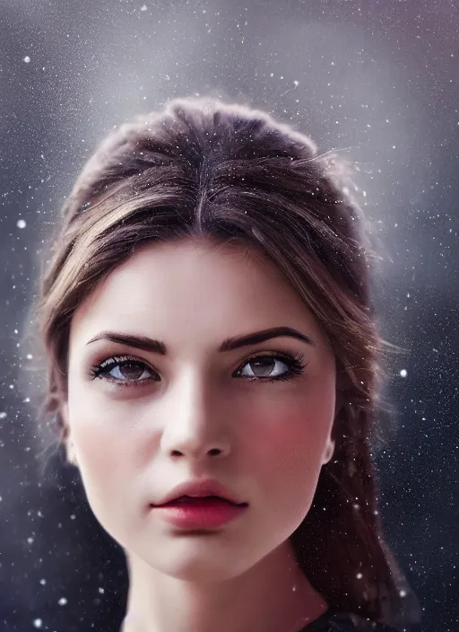 Prompt: portrait of a gorgeous young woman mage in the style of stefan kostic, flickr, realistic photo, sharp focus, 8k high definition, insanely detailed, intricate, elegant