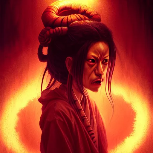 Prompt: horrifying creepy futakuchi - onna portrait, atmospheric lighting, painted, menacing, intricate, volumetric lighting, beautiful, rich deep colours masterpiece, golden hour, sharp focus, ultra detailed, by leesha hannigan, ross tran, thierry doizon, kai carpenter, ignacio fernandez rios