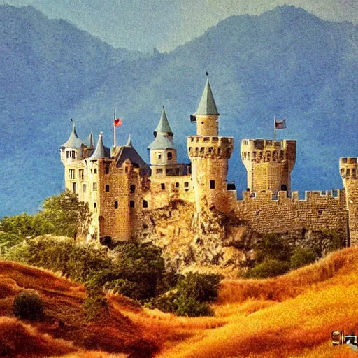 Image similar to an incredible castle landscape, by shaddy safadi