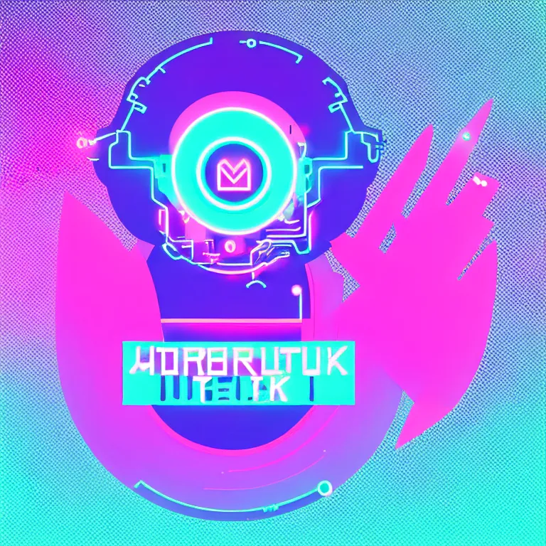 Prompt: cute cyberpunk kawaii style emblem, vibrant pastel colors, corporate logo, art deco, stylized, iconic, minimalist, vector art, professionally made with made with adobe illustrator, 🧒 📸 🎨, masterpiece