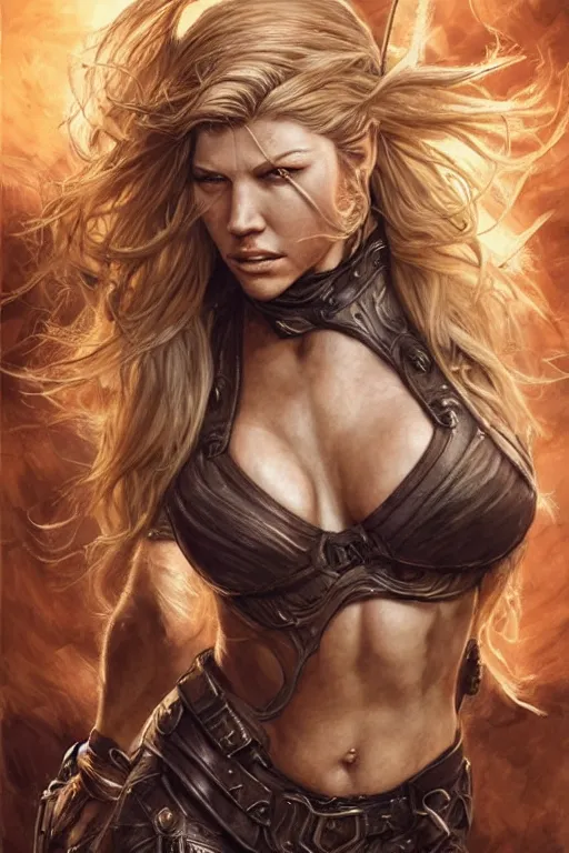 Prompt: muscled katheryn winnick as a ruggedly handsome heroine, intricate, elegant, highly detailed, centered, digital painting, artstation, concept art, smooth, sharp focus, illustration, art by artgerm and donato giancola and Joseph Christian Leyendecker, Ross Tran, WLOP