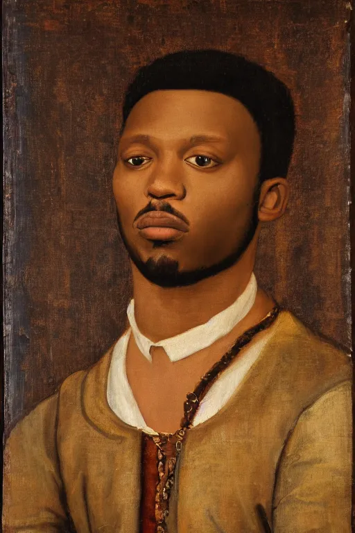 Image similar to le royce hawkins, renaissance portrait