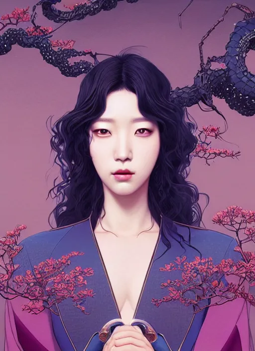 Image similar to Park Shin Hye as a super villain, luxurious, fantasy, intricate, elegant, highly detailed, digital painting, artstation, concept art, matte, sharp focus, illustration, art by WLOP and Hokusai, masterpiece, Refined, upscaled