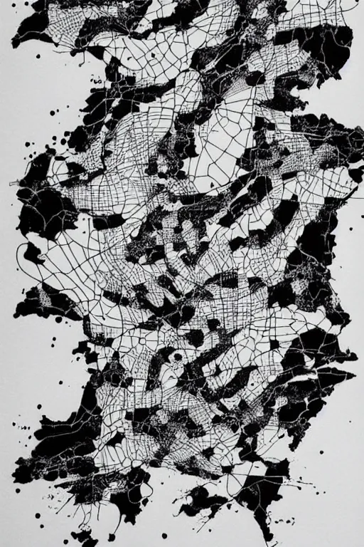 Image similar to a minimalist map drawn in pen by Sunil Das, overlayed by abstract watercolor by Georgia O'Keefe. Trending on Artstation.