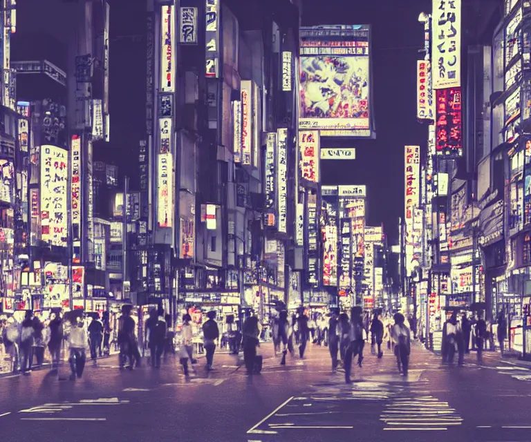 Image similar to pedestrians at nightime in akihabara by artgerm, portrait, intricate, face, symmetrical eyes, tokyo akihabara street cityscape, elegant, beautiful, highly detailed, dramatic lighting, sharp focus, trending on artstation, artstationhd, artstationhq, unreal engine, 4 k, 8 k