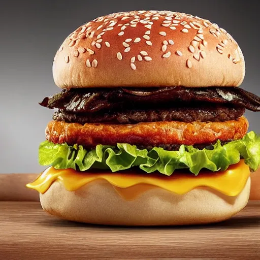 Image similar to the new hamburger from mcdonalds, ad photo