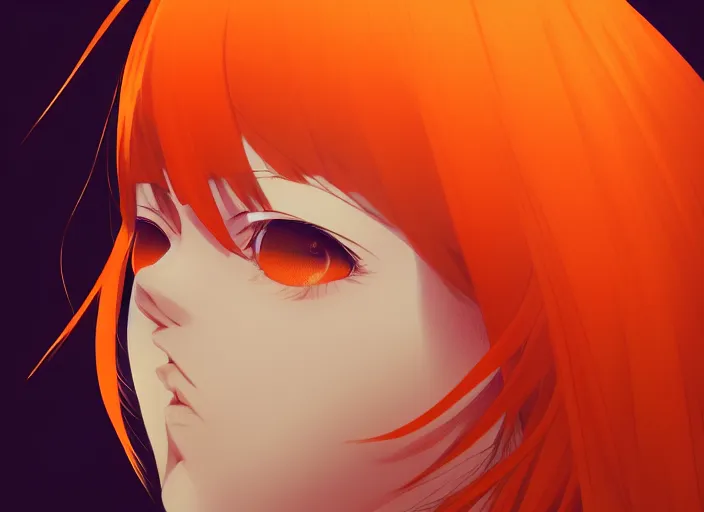 Image similar to anime girl with orange hair in the Soviet pioneer form, manga,katsura masakazu, intricate, detailed, studio lighting, gradation,editorial illustration, matte print, Ilya Kuvshinov, concept art, digital