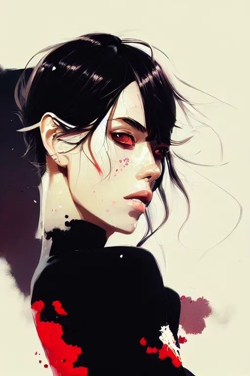 Image similar to a ultradetailed beautiful portrait panting of a stylish woman sitting on a chair, by conrad roset, greg rutkowski and makoto shinkai, trending on artstation