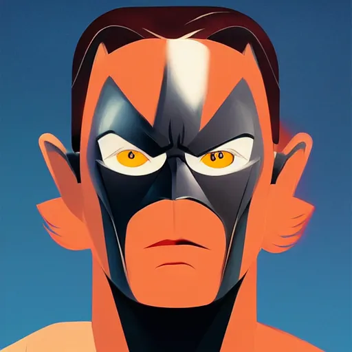 Image similar to face icon stylized minimalist batman : the animated series, loftis, cory behance hd by jesper ejsing, by rhads, makoto shinkai and lois van baarle, ilya kuvshinov, rossdraws global illumination