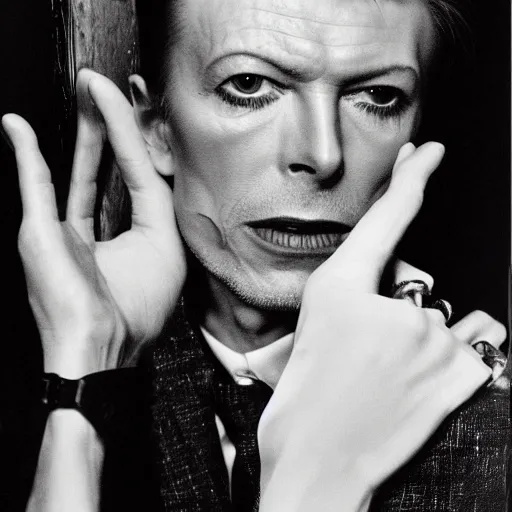 Image similar to portrait of David Bowie by Cecil Beaton