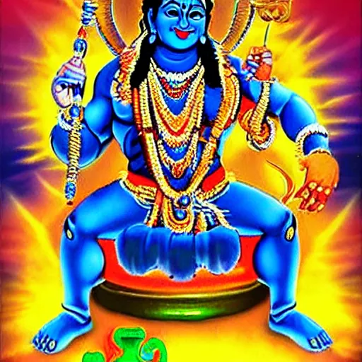 Image similar to Shiva Hindu god of destruction, guest appearance on blue's clues