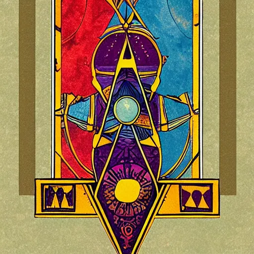 Prompt: Abstract tarot card, cgsociety.