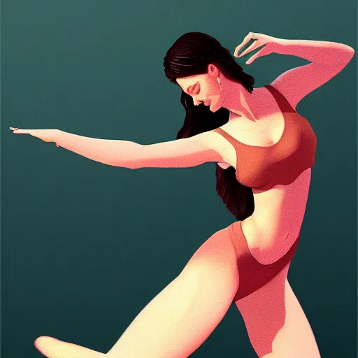 Image similar to an illustration of a beautiful woman dancing by Quentin de Warren, highly detailed, digital art, trending on artstation