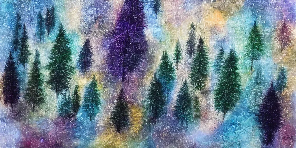 Image similar to 🌲🌌, abstractart