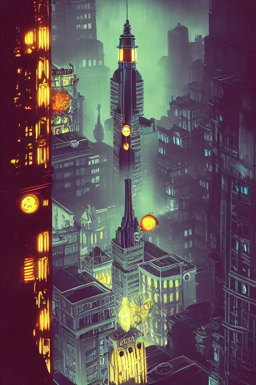 Image similar to city dense, aesthetic, fantasy, bioshock pop art, by mike swiderek, jorge lacera, ben lo, tyler west,, ultrarealistic, sharp focus, intricate, ultra high definition details, shadow effect