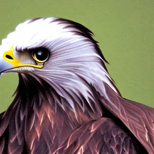 Image similar to gothic portrait of a sneak eagle hybrid