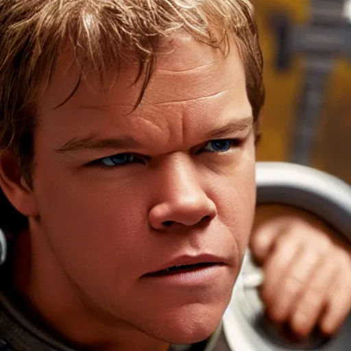 Prompt: matt damon as luke skywalker in star wars episode 6, 8k resolution, full HD, cinematic lighting, award winning, anatomically correct