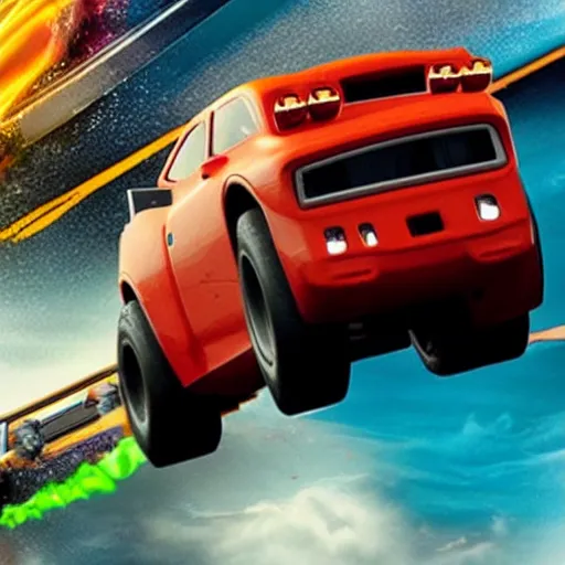 Prompt: the rock in the movie hot wheels acceleracers