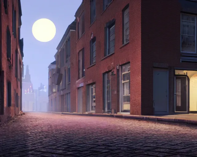 Image similar to view of a moonlit street in de rosse buurt, a window with a red light containing an anthropromorphic nvidia gpu, photorealistic atmospheric sensual lighting