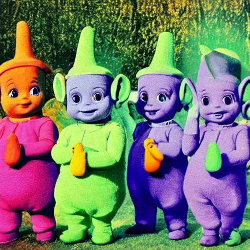 Image similar to umpa lumpa teletubbies