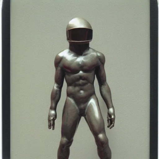 Image similar to polaroid of a mars sculpture