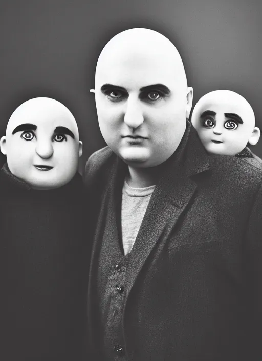 Image similar to a full portrait photo of gru, sigma, 3 5 mm, perfect faces, award winning photography.