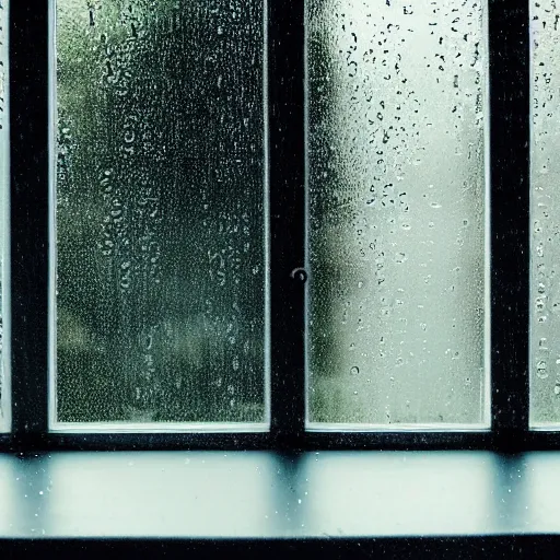 Image similar to rainy bedroom window at night