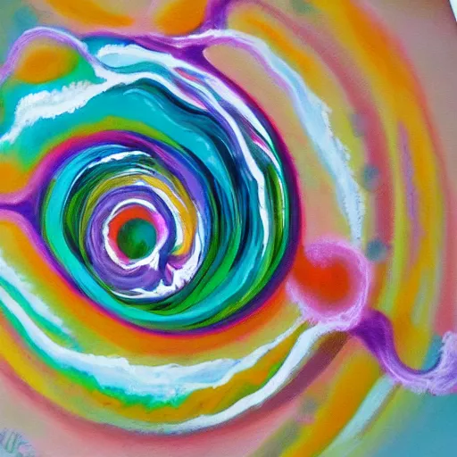 Prompt: acrylic swirl painting