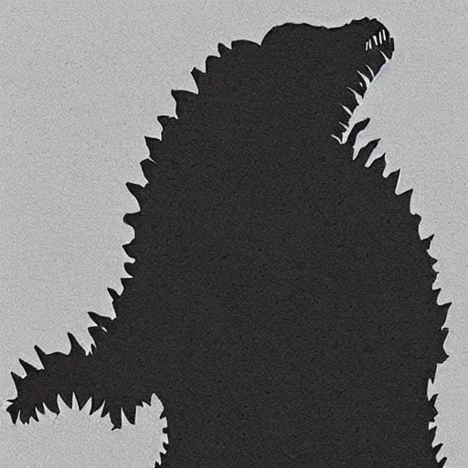 Prompt: Rorschach test that looks like Godzilla