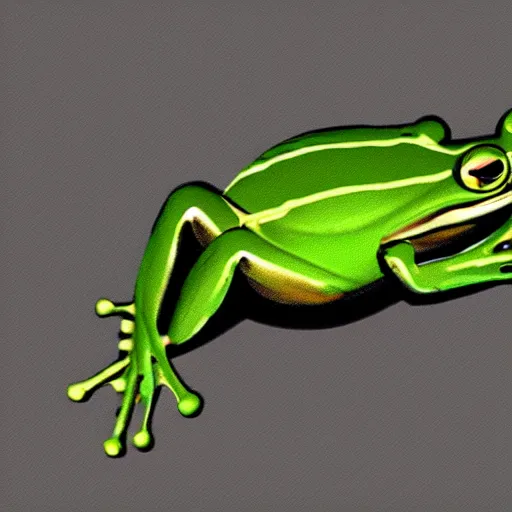 Prompt: frog - shaped pistol concept art 4 k