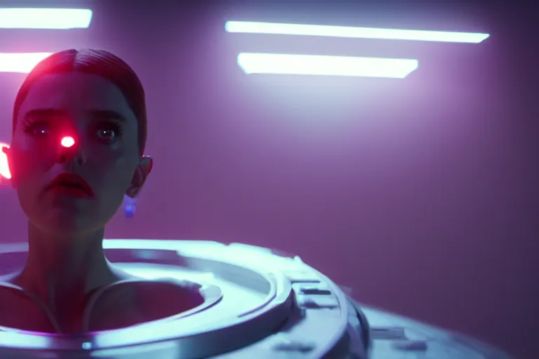 Image similar to vfx film, love death and robots, flat color profile low - key lighting award winning photography arri alexa cinematography, hyper real photorealistic cinematic, atmospheric cool colorgrade