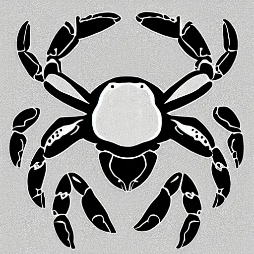 Prompt: crab decal design tribal