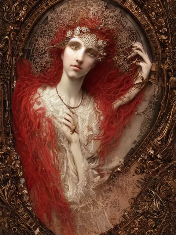 Image similar to a beautiful render of a baroque catholic veiled red queen with symmetry intricate detailed heart sculpture,by Lawrence Alma-Tadema, peter gric,aaron horkey,Billelis,trending on pinterest,hyperreal,jewelry,gold,intricate,maximalist,glittering,golden ratio,cinematic lighting