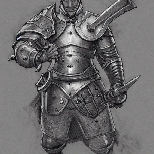 Generate a portrait of Tariel, the heroic knight from 'The Knigh 