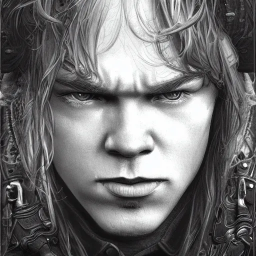 Image similar to young axl rose portrait guns n roses, intricate, highly detailed, digital painting, artstation, concept art, smooth, sharp focus, illustration, unreal engine 5, 8 k, art by artgerm and greg rutkowski and alphonse mucha