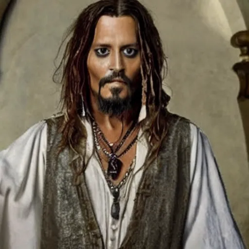 Image similar to Johnny Depp as Jesus Christ