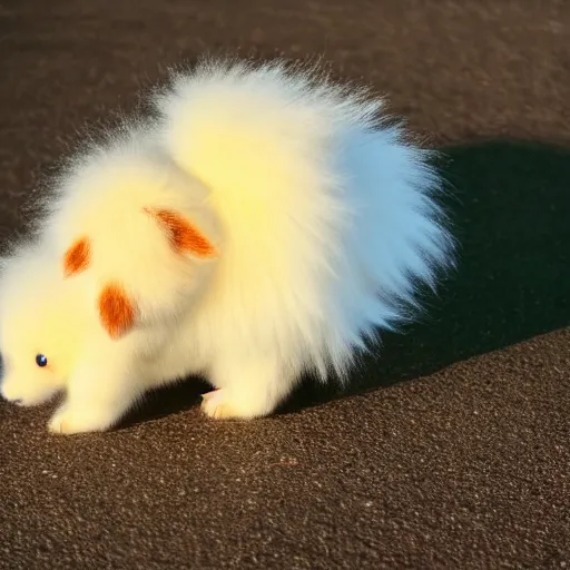 Image similar to Photo of a real life Pokemon, cute!!!, fluffy!!!, adorable!!!, ultra realistic!!!, golden hour, sharp focus