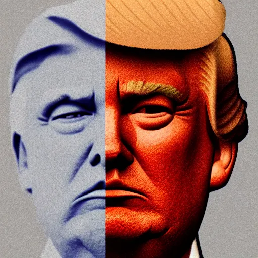 Image similar to low poly donald trump