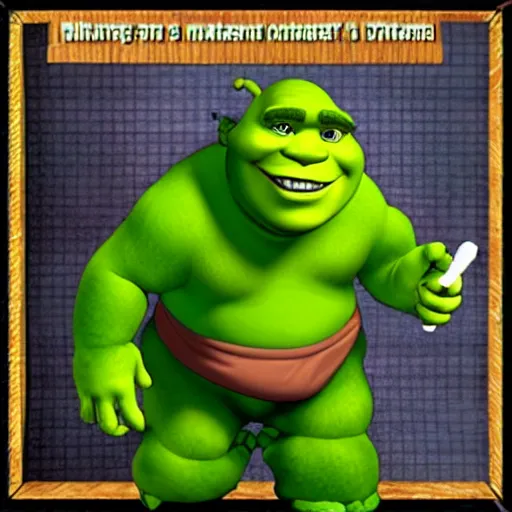 Image similar to shrek as a Nintendo 64 character