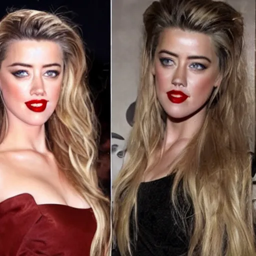 Image similar to a gourd shaped to look like amber heard face hybrid intercross