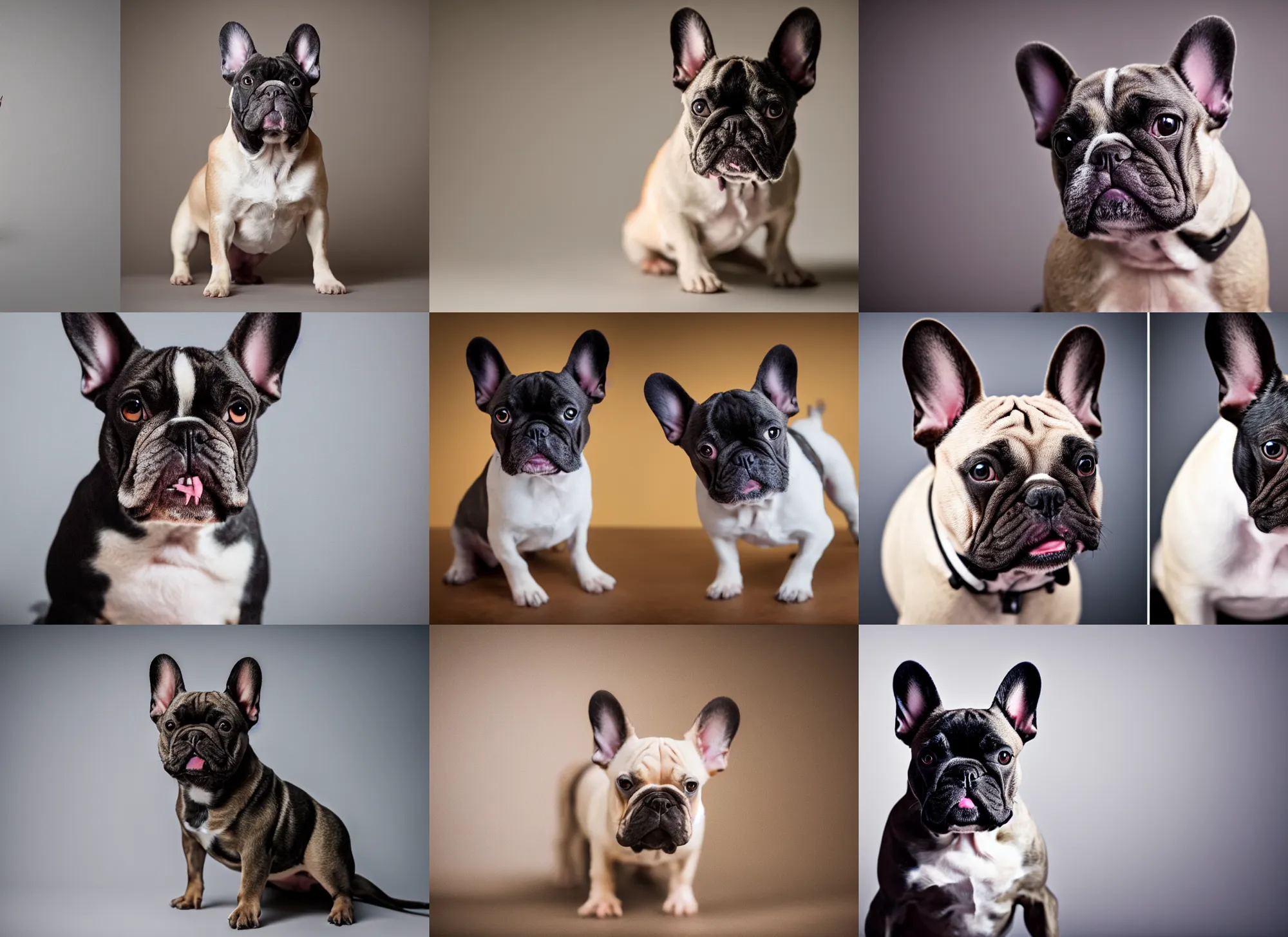 Prompt: photo still of jedi french bulldog, 8 k, studio lighting bright ambient lighting key light, 8 5 mm f 1. 8