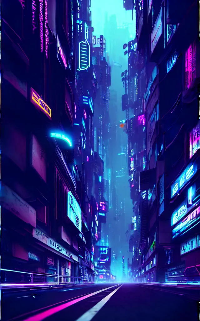 Image similar to a magnificent dark neon futuristic cyberpunk city bustling street at night cyberart by liam wong rendered in octane, 3 d render, trending on cgsociety, blender 3 d