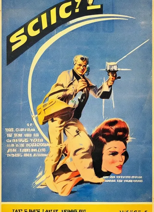 Image similar to retro sci - fi ad poster