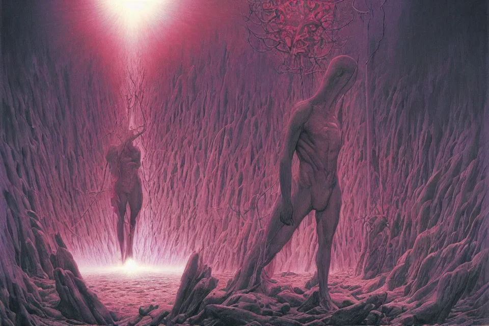 Image similar to divine light, wayne barlowe.