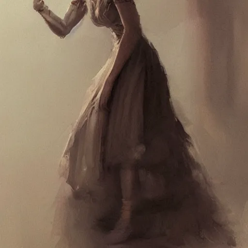 Prompt: portrait of emma watson in a classisistic dress, greg rutkowski