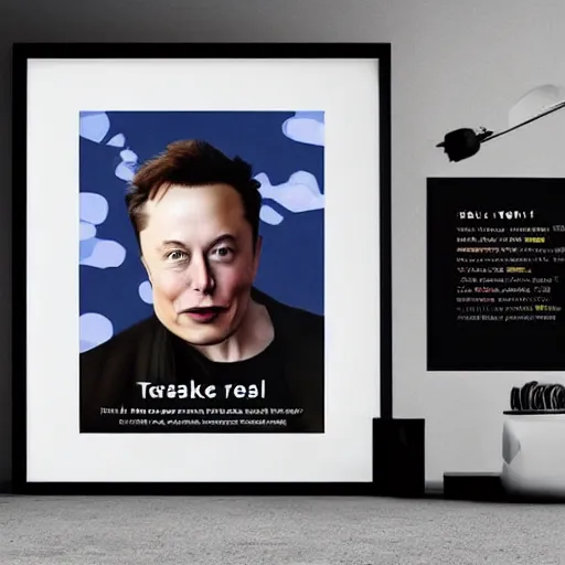 Prompt: Elon Musk as a poster for Tesla