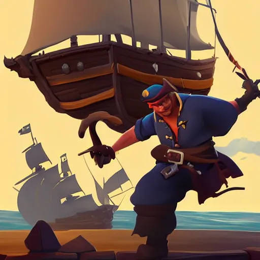 Image similar to painting jack the pirate on sea of thieves game avatar hero smooth face median photoshop filter cutout vector behance hd by jesper ejsing, by rhads, makoto shinkai and lois van baarle, ilya kuvshinov, rossdraws, illustration, art by ilya kuvshinov and gustav klimt